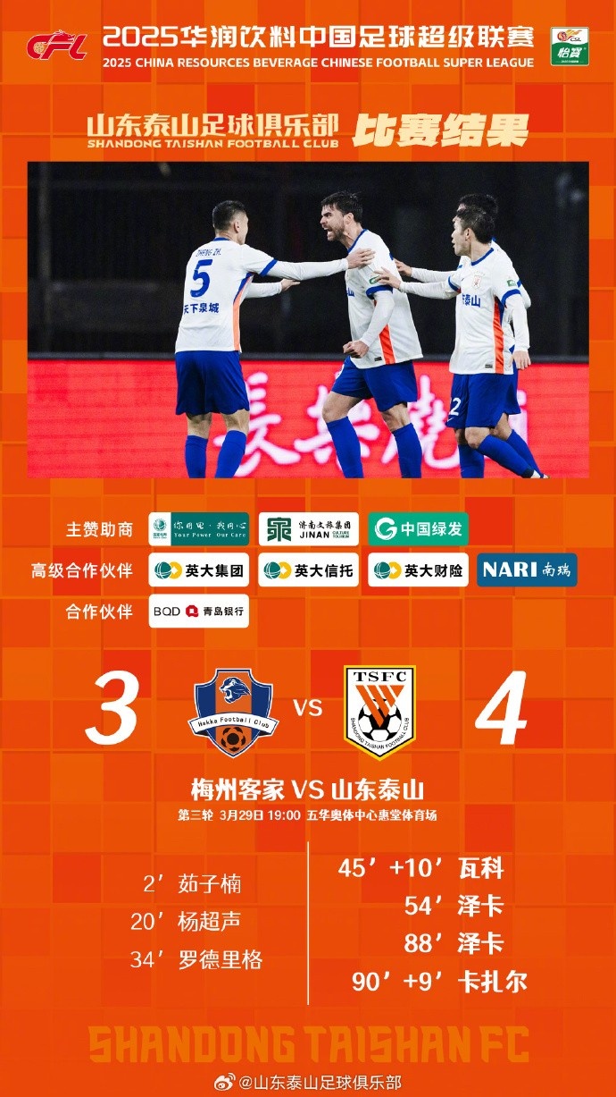從0-3到4-3，這是一場彰顯堅(jiān)韌不拔泰山足球精神的戰(zhàn)斗！